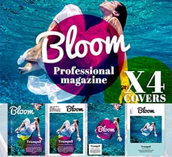 indesign模板－商业杂志(通用型/30页)：Bloom magazine